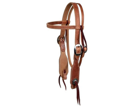 Berlin Leather Headstall with 1 1/8" Browband