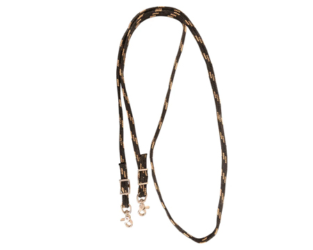 Braided Roping Reins - Black/Tan