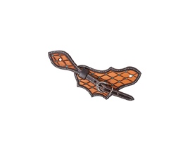 Oak Leaf Spur Straps with Turquoise Dots