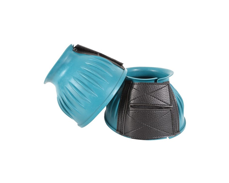 Cashel Rubber Bell Boots - Teal Medium
