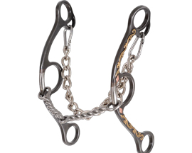 Diamond Long Shank Floral Twisted Wire Snaffle