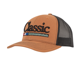Classic 3D Puff Embroidery Logo Snapback Cap -  Carmel/Black