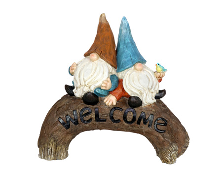 Exhart Resin® 11 in. Welcom Gnome Garden Statue