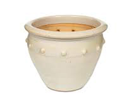 Paddock® 11.5 in. Hobnail Clay Pots - White