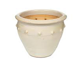 Paddock® 11.5 in. Hobnail Clay Pots - White
