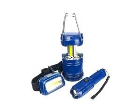 3 Pc Blue Camping Accessories
