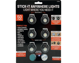 6 Pc Stick-it-Anywhere Lights