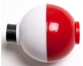 1 3/4" Red/White Bobber
