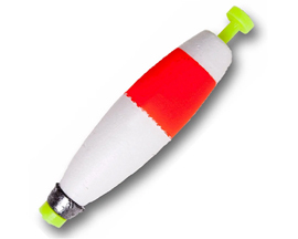 2 1/2" Cigar Red/White Weighted Bobber