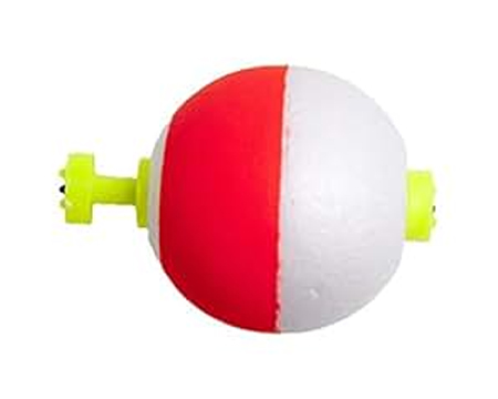 1 1/2" Round Float Red/White Weighted Bobber