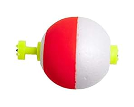 1 1/2" Round Float Red/White Weighted Bobber