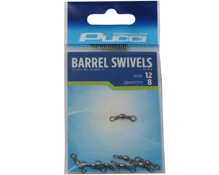 Black Barrel Swivels 8 pc