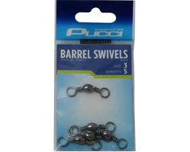 Black Barrel Swivels 6 pc
