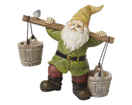 Fairy Garden Gnome With Buckets
