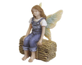Fairy Garden Fairy On Haystack