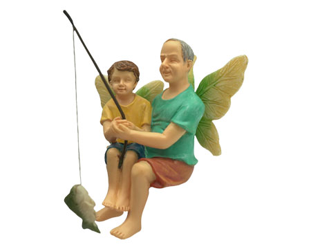 Fairy Garden Fishing W Grandpa