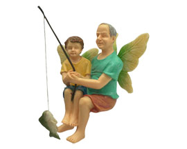Fairy Garden Fishing W Grandpa