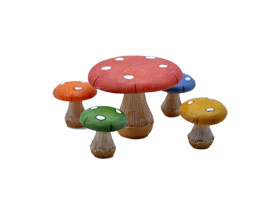 Fairy Garden Mushroom Table Set