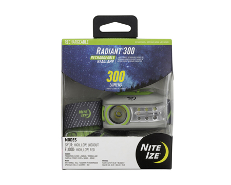 Radiant® 300 Rechargeable Headlamp - Green