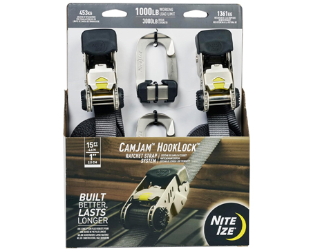 CamJam HookLock Ratchet Strap - 15 2 Pack