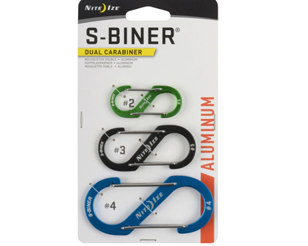 S-Biner Aluminum Carabiner - 3 Pack
