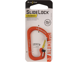 SlideLock® Aluminum Carabiner #3 Orange