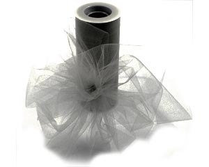 Black Tulle - 6" x 25 yards