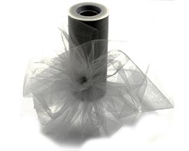 Black Tulle - 6" x 25 yards