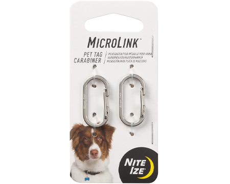 Microlink Pet Tag Carabiner 2 Pack