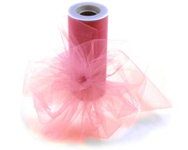 Coral Tulle - 6" x 25 yards