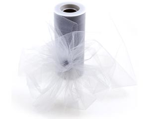 Silver Gray Tulle - 6" x 25 yards