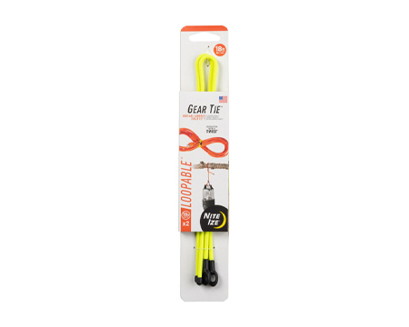 Loopable Gear Tie® 18" 2 Pack - Neon Yellow