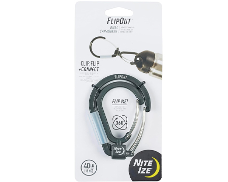 FlipOut Dual Carabiner - Black