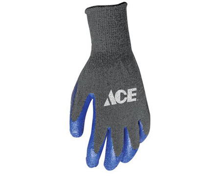 Ace® Men's Indoor/Outdoor Coated Work Gloves XL - Blue/Grey