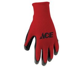 Ace® Men's Indoor/Outdoor Coated Work Medium Gloves - Red