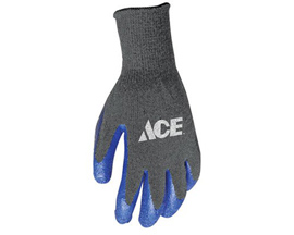 Ace® Men's Indoor/Outdoor Coated Work Gloves L - Blue/Grey