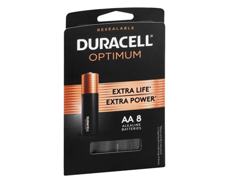 Duracell® 8PK Optimum AA Extra Life Extra Power Batteries