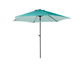 Living Accents® 9-FT 6-Rib Umbrella - Teal
