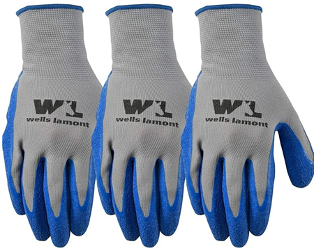 Latex Grip Work Gloves - Large
