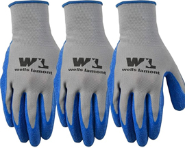 Latex Grip Work Gloves - Large