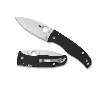 Spyderco® Reveal G10 Plain Edge Folding Knife - Bodacious Black