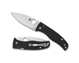 Spyderco® Reveal G10 Plain Edge Folding Knife - Bodacious Black