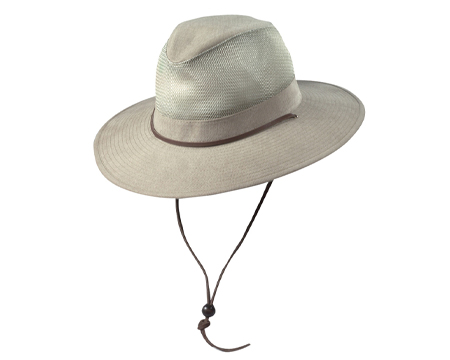 Dorfman Pacific® Brushed Twill Mesh Safari Hat - Khaki Large