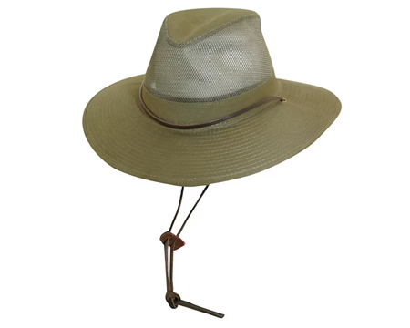 Dorfman Pacific® Brushed Twill Mesh Safari Hat - Loden Green