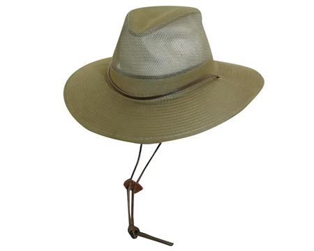 Dorfman Pacific® Brushed Twill Mesh Safari Hat - Loden Large