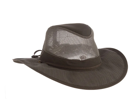 Dorfman Pacific® Supplex / Mesh Safari Hat - Charcoal