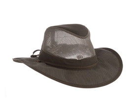 Dorfman Pacific® Supplex / Mesh Safari Hat - Charcoal