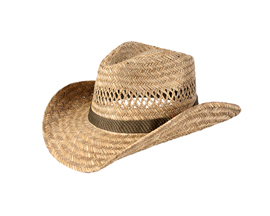 Rush Straw Outback Cowboy Hat with Web Trim