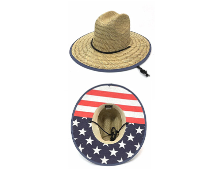 Dorfman Pacific® Rush Lifeguard Sun Hat with Flag Detail