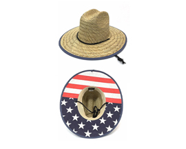 Dorfman Pacific® Rush Lifeguard Sun Hat with Flag Detail